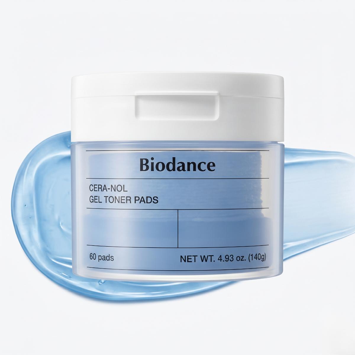 Biodance Hydro Cera-nol Gel Toner Pad — Pads gel apaisants · 60 pads