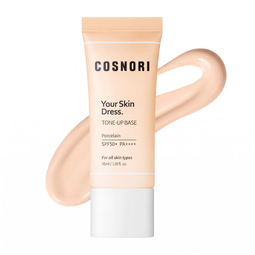 Cosnori Your Skin Dress Tone-Up Base SPF 50+ PA++++ Porcelain — Base solaire tone-up · 35 ml