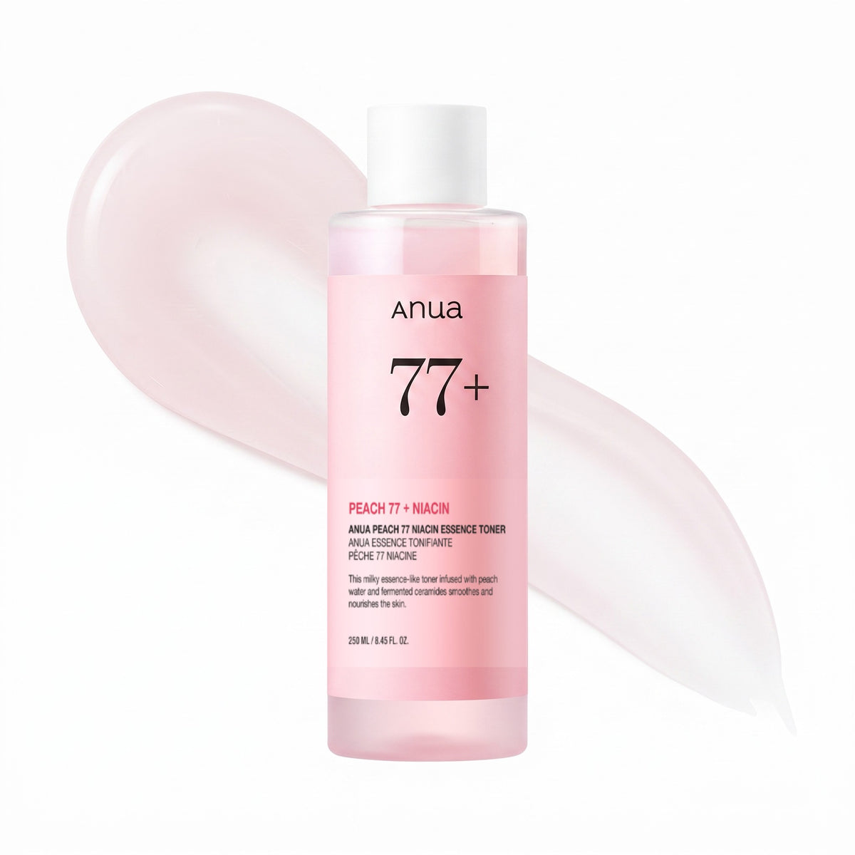 Peach 77 Niacin Essence Toner — Lotion-essence éclat · 250 ml