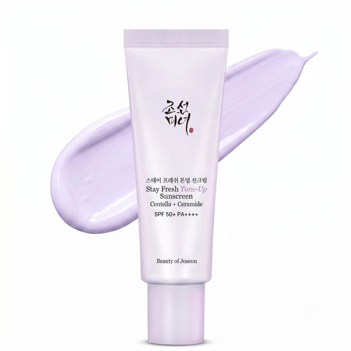 Stay Fresh Tone Up Sunscreen Centella + Ceramide (Purple) — Solaire correcteur violet SPF50+ · 50 ml
