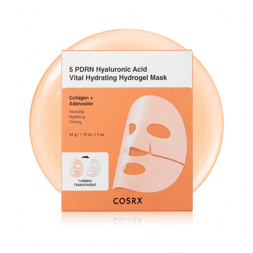 5 PDRN Hyaluronic Acid Vital Hydrating Hydrogel Mask — Masque hydrogel hydratant · 3 masques