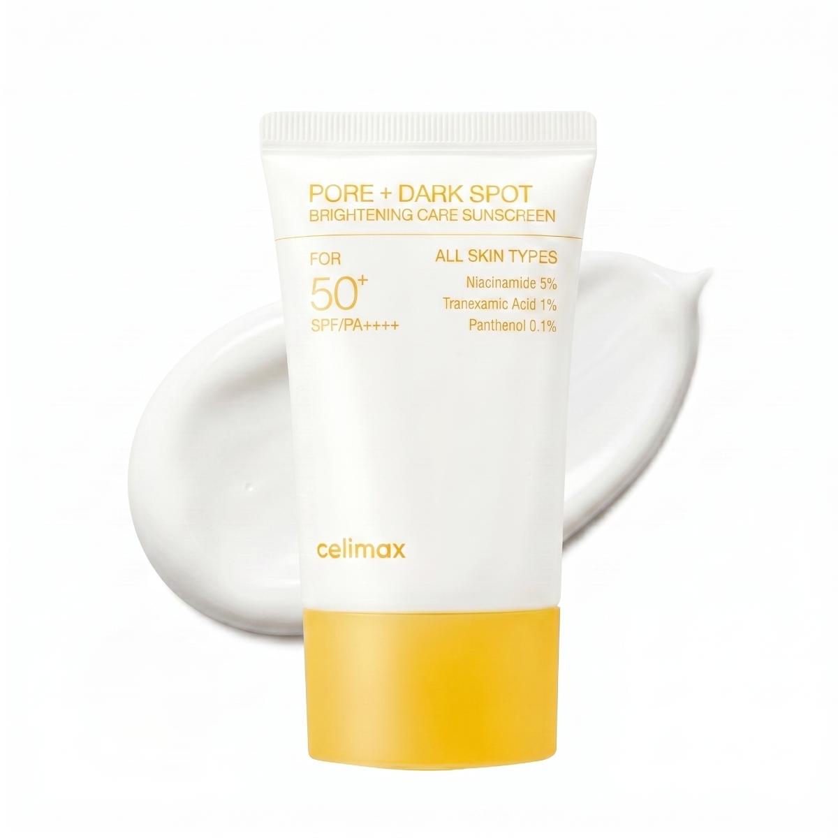 Celimax Pore Blemish Brightening Sunscreen SPF 50+ PA++++ — Protection solaire visage · 50 ml