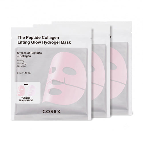 The Peptide Collagen Lifting Glow Hydrogel Mask — Masques hydrogel fermeté · 3 masques
