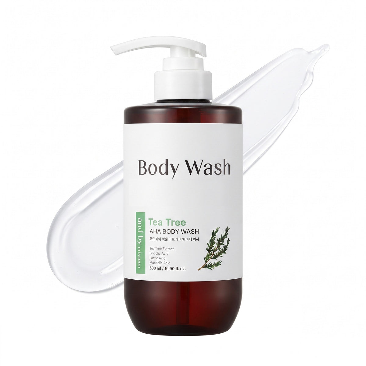 Mixsoon Tea Tree AHA Body Wash — Gel douche aux AHA · 500 ml