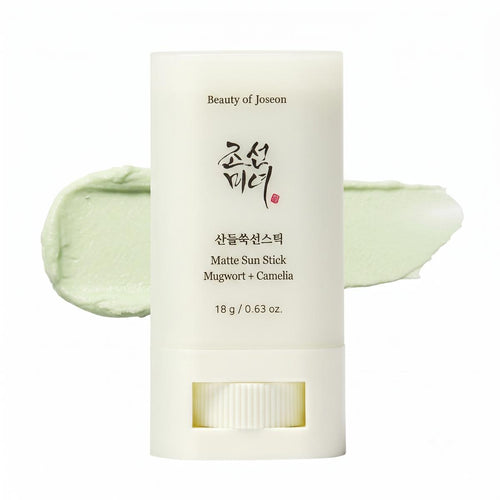 Matte Sun Stick Mugwort + Camellia — Stick solaire fini mat · 18 g