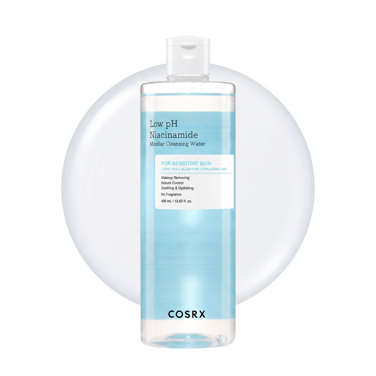 Low pH Niacinamide Micellar Cleansing Water — Eau micellaire démaquillante · 400 ml