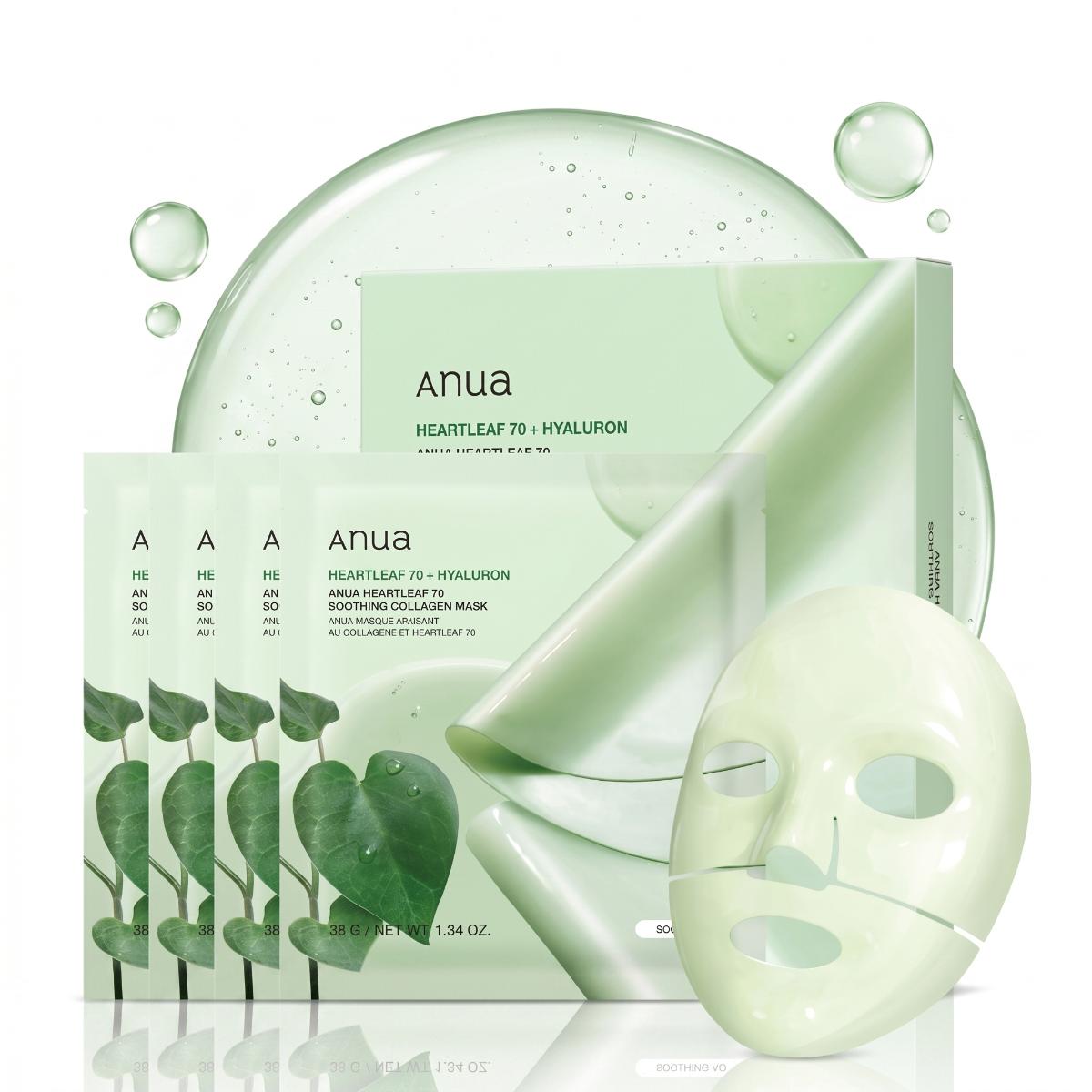 Heartleaf Mask — Masque en tissu apaisant · lot de 4