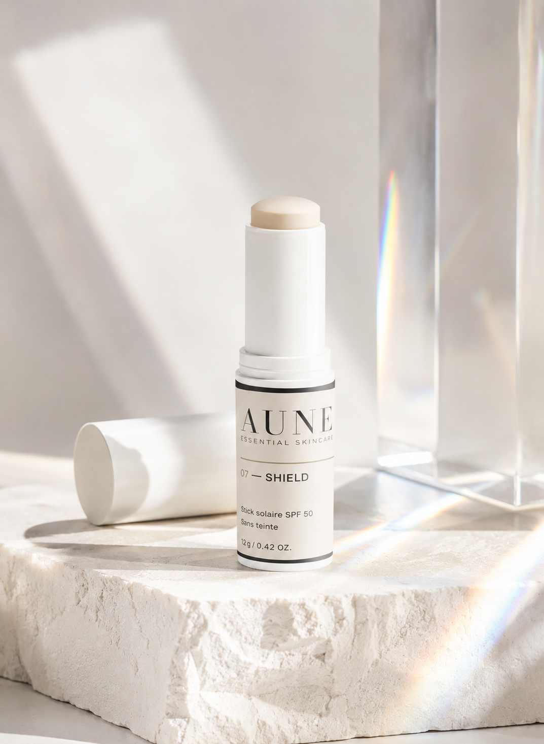 07 — SHIELD | Stick solaire SPF50 sans teinte